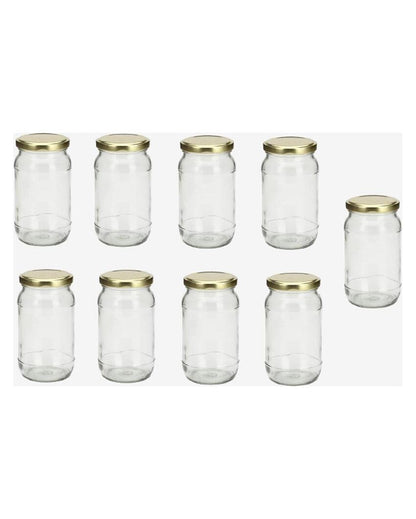 Clear Somil Compact Glass Storage Jar for Home Organization | 400 ML | 3 x 3 inches