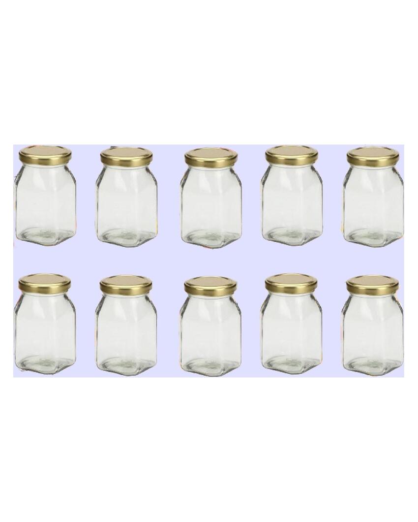 Small Versatile Somil Clear Glass Jar for Kitchen Essentials | 400 ML | 3 x 3 inches