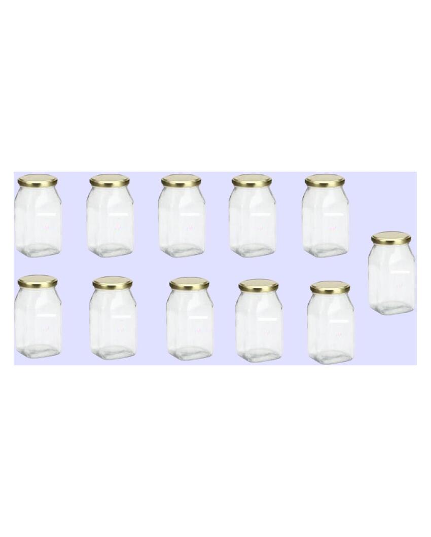 Small Versatile Somil Clear Glass Jar for Kitchen Essentials | 400 ML | 3 x 3 inches