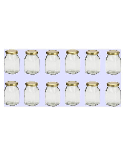 Small Versatile Somil Clear Glass Jar for Kitchen Essentials | 400 ML | 3 x 3 inches