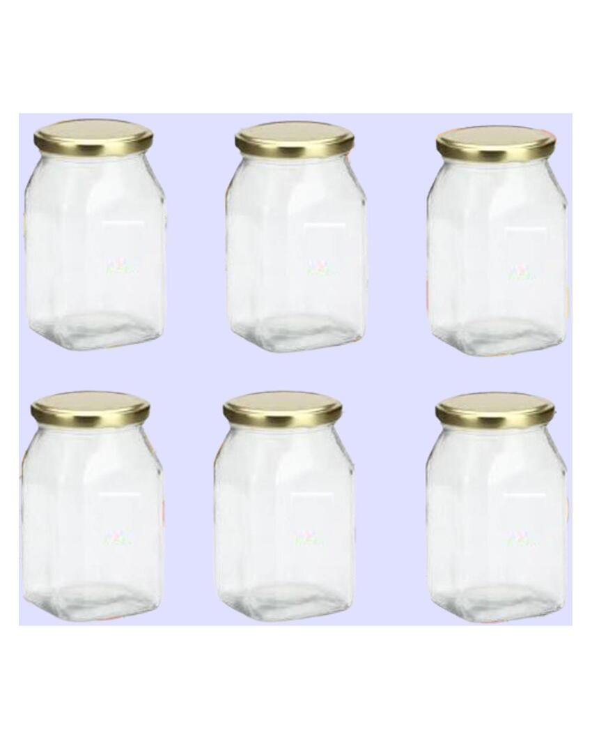 Small Versatile Somil Clear Glass Jar for Kitchen Essentials | 400 ML | 3 x 3 inches