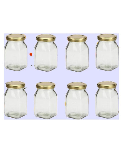 Small Versatile Somil Clear Glass Jar for Kitchen Essentials | 400 ML | 3 x 3 inches