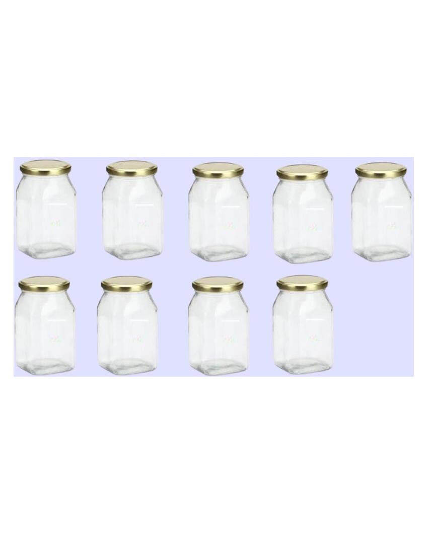 Small Versatile Somil Clear Glass Jar for Kitchen Essentials | 400 ML | 3 x 3 inches