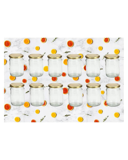 Medium Somil Clear Glass Storage Jar for Kitchen and Pantry | 500 ML | 4 x 4 inches