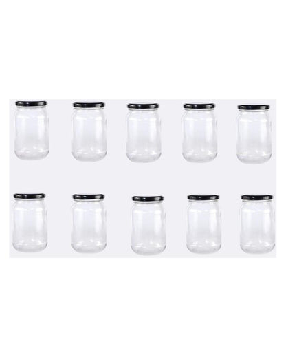 Durable Somil Clear Glass Storage Jar for Home Organization | 500 ML | 4 x 4 inches