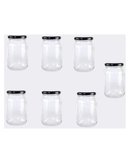 Durable Somil Clear Glass Storage Jar for Home Organization | 500 ML | 4 x 4 inches