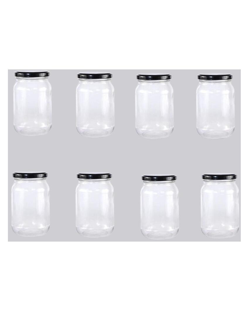 Durable Somil Clear Glass Storage Jar for Home Organization | 500 ML | 4 x 4 inches