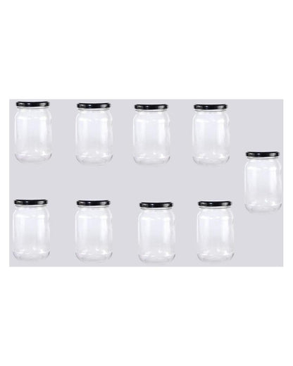 Durable Somil Clear Glass Storage Jar for Home Organization | 500 ML | 4 x 4 inches