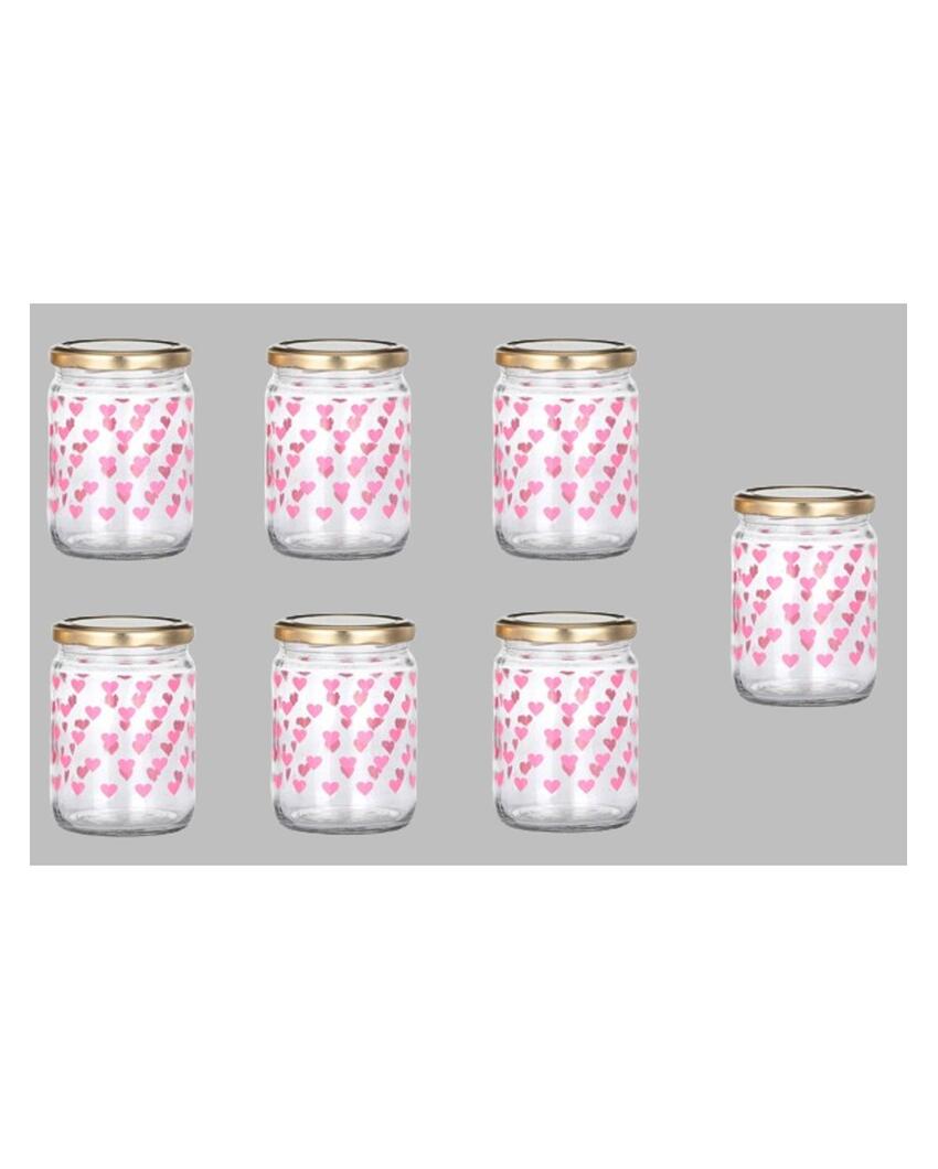 Somil Clear Glass Storage Jar for Multipurpose Kitchen Use | 500 ML | 4 x 4 inches