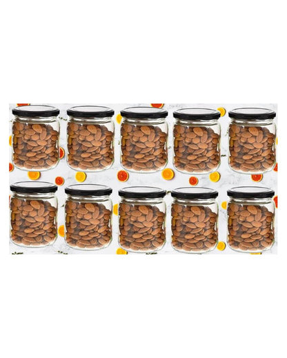 Clear Glass Storage Jar for Home Pantry Organization | 500 ML | 4 x 4 inches