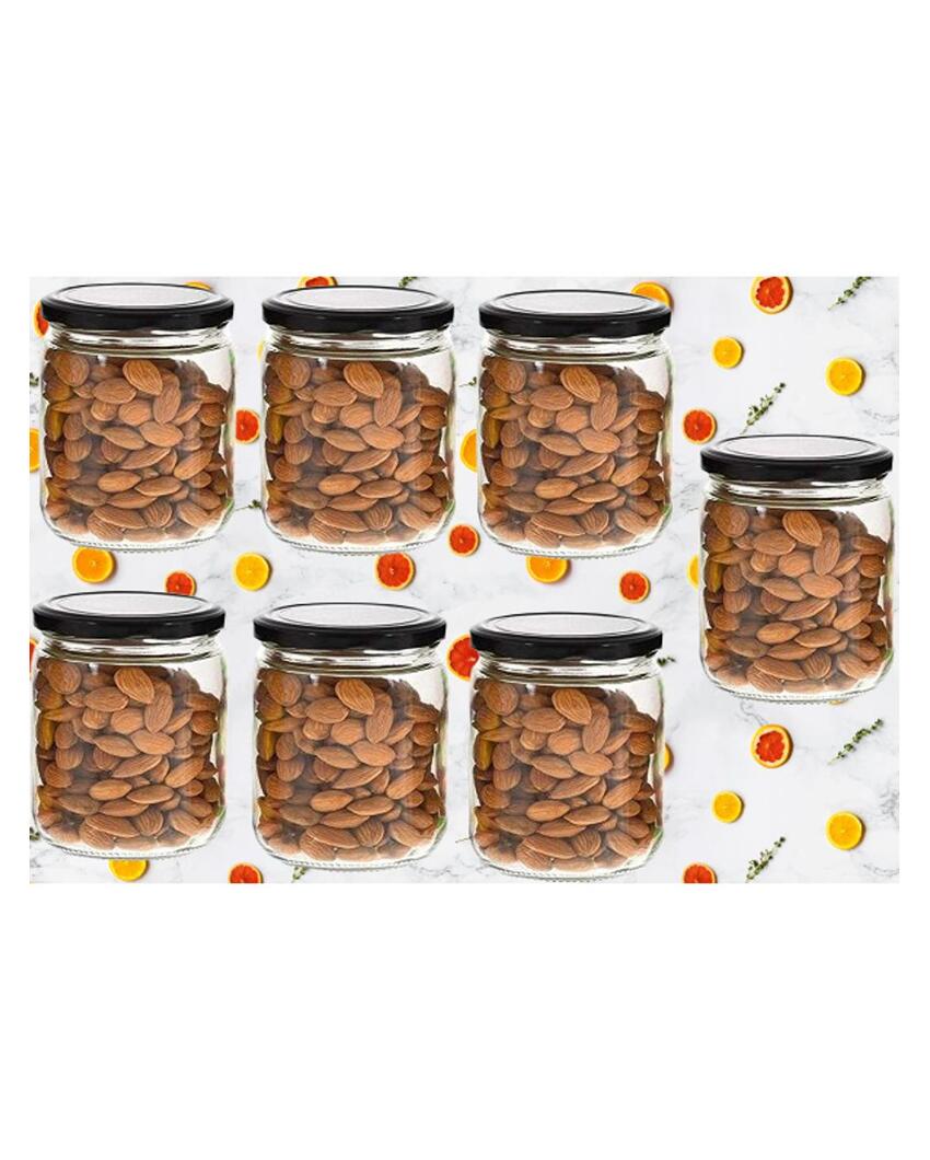 Clear Glass Storage Jar for Home Pantry Organization | 500 ML | 4 x 4 inches