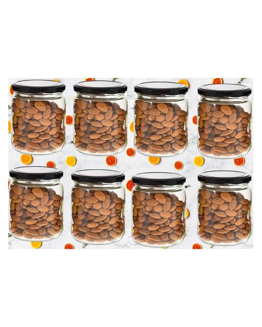 Clear Glass Storage Jar for Home Pantry Organization | 500 ML | 4 x 4 inches