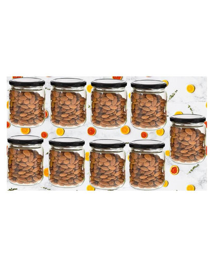 Clear Glass Storage Jar for Home Pantry Organization | 500 ML | 4 x 4 inches