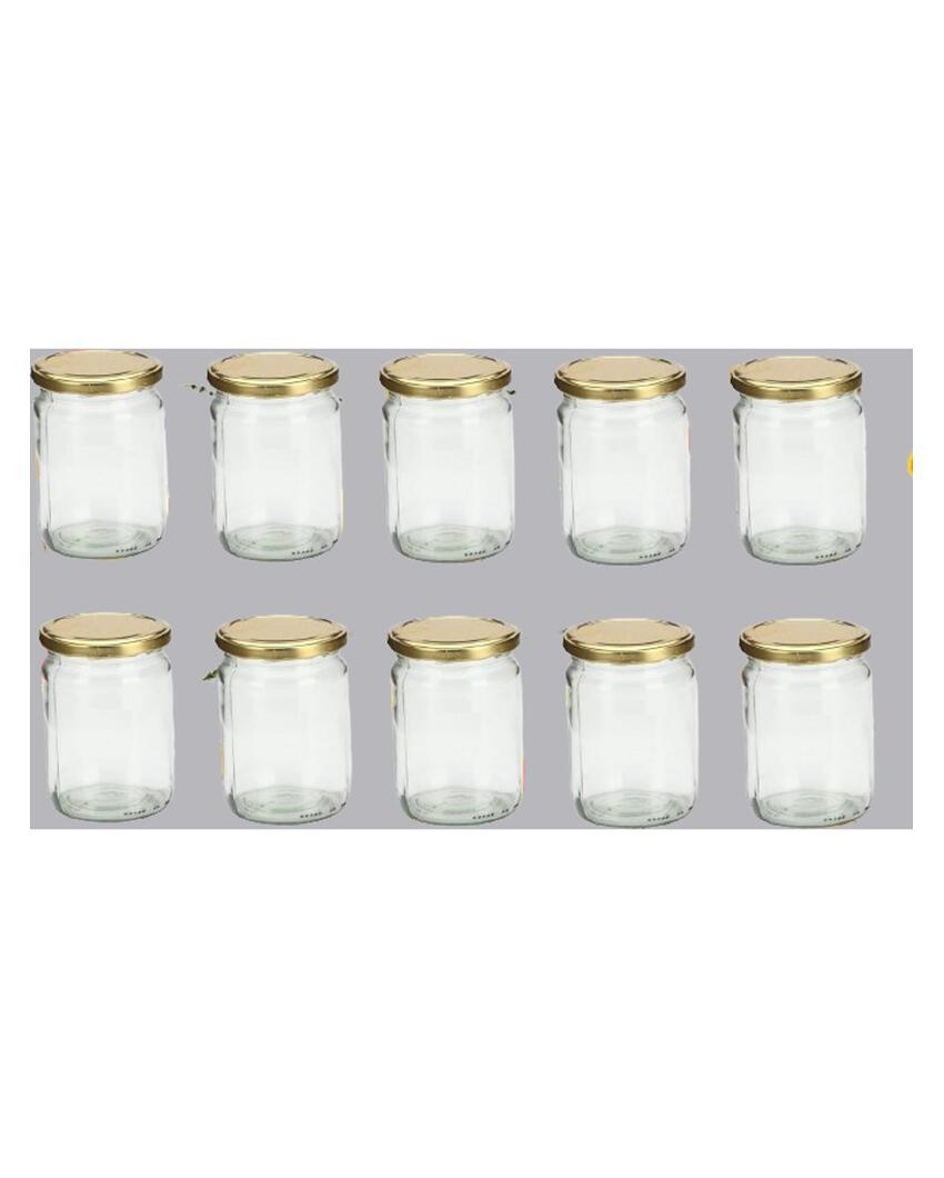 Clear Somil Glass Jar for Kitchen Storage Solutions | 500 ML | 4 x 4 inches