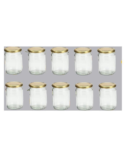 Clear Somil Glass Jar for Kitchen Storage Solutions | 500 ML | 4 x 4 inches