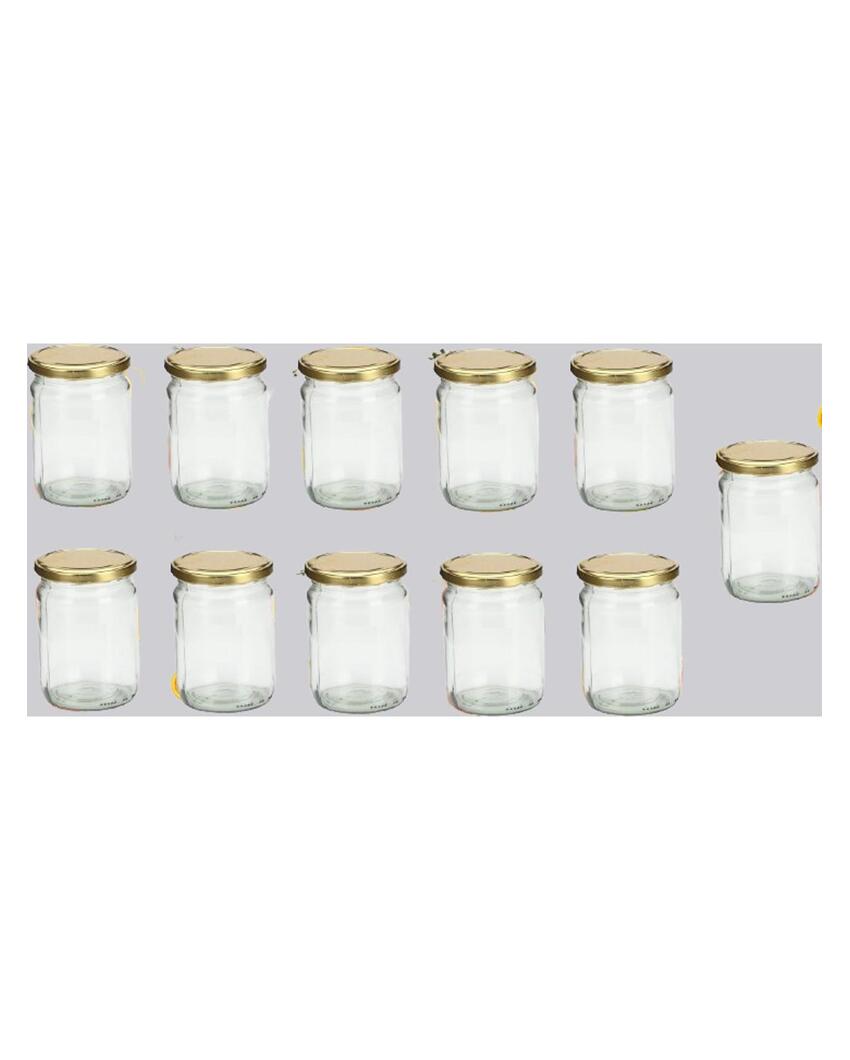 Clear Somil Glass Jar for Kitchen Storage Solutions | 500 ML | 4 x 4 inches