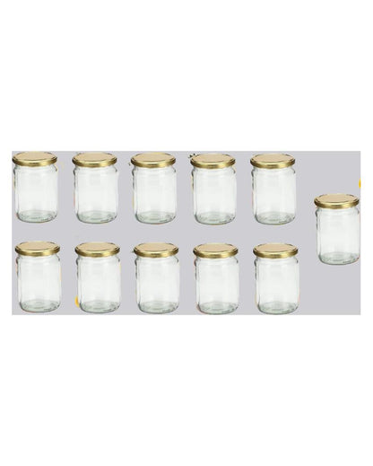 Clear Somil Glass Jar for Kitchen Storage Solutions | 500 ML | 4 x 4 inches