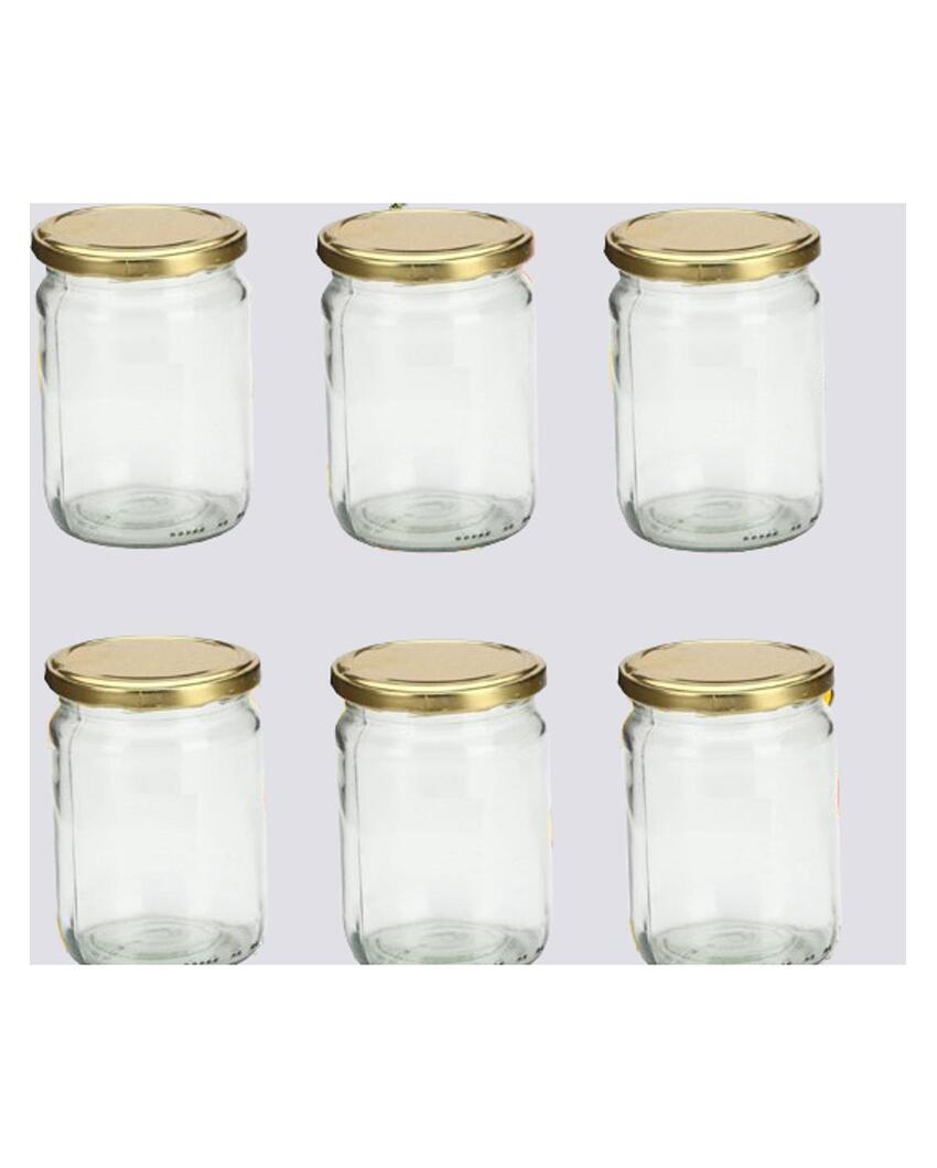 Clear Somil Glass Jar for Kitchen Storage Solutions | 500 ML | 4 x 4 inches