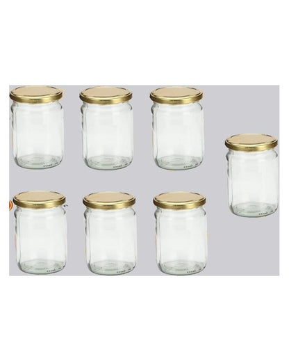 Clear Somil Glass Jar for Kitchen Storage Solutions | 500 ML | 4 x 4 inches