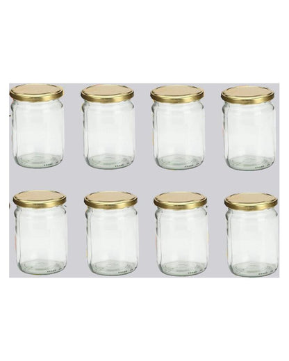 Clear Somil Glass Jar for Kitchen Storage Solutions | 500 ML | 4 x 4 inches