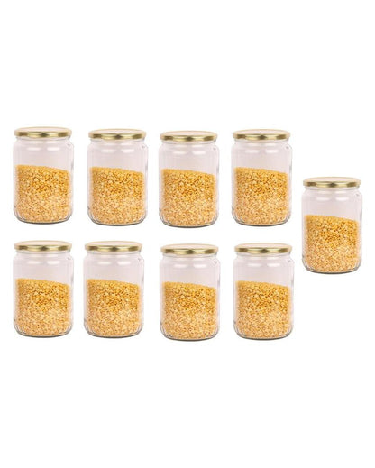 Spacious Clear Glass Storage Jar for Home and Kitchen | 1000 ML | 4 x 8 inches