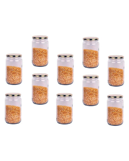 Large Clear Glass Container for Kitchen Pantry Organization | 1000 ML | 4 x 8 inches