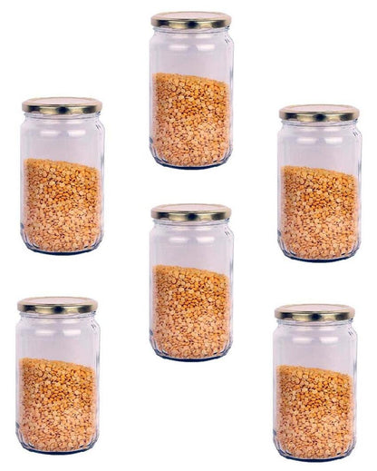 Large Clear Glass Container for Kitchen Pantry Organization | 1000 ML | 4 x 8 inches