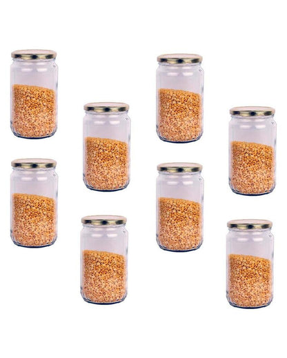 Large Clear Glass Container for Kitchen Pantry Organization | 1000 ML | 4 x 8 inches