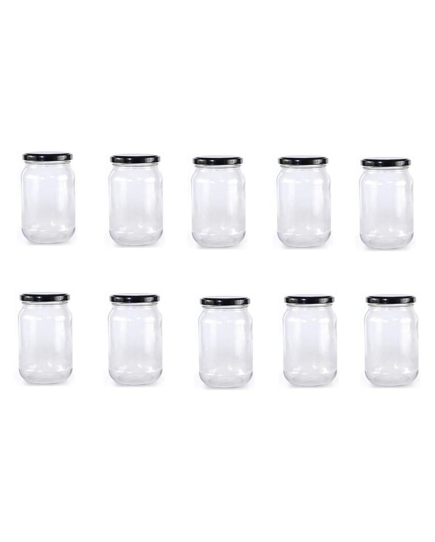 Versatile Clear Glass Jar for Home Kitchen Storage Needs | 1000 ML | 4 x 8 inches