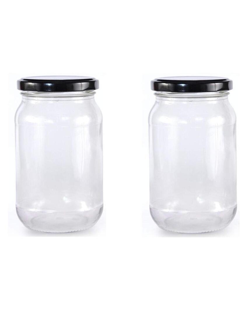 Versatile Clear Glass Jar for Home Kitchen Storage Needs | 1000 ML | 4 x 8 inches