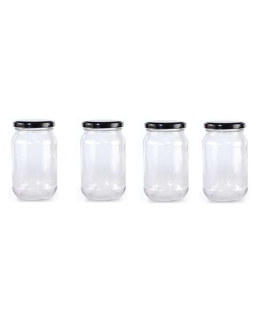 Versatile Clear Glass Jar for Home Kitchen Storage Needs | 1000 ML | 4 x 8 inches