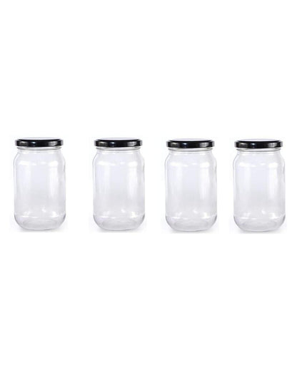 Versatile Clear Glass Jar for Home Kitchen Storage Needs | 1000 ML | 4 x 8 inches