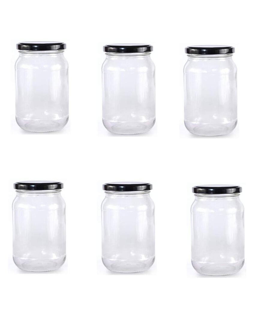 Versatile Clear Glass Jar for Home Kitchen Storage Needs | 1000 ML | 4 x 8 inches