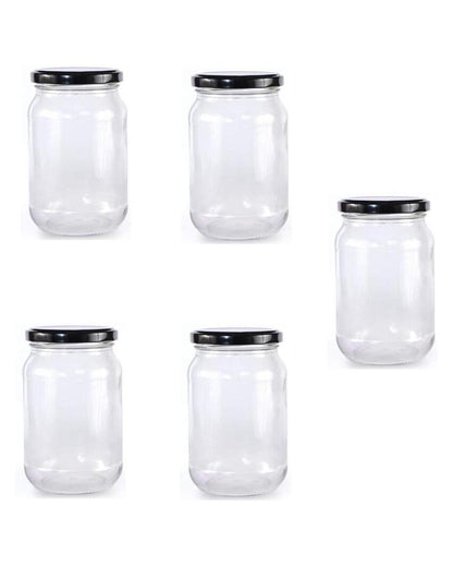 Versatile Clear Glass Jar for Home Kitchen Storage Needs | 1000 ML | 4 x 8 inches