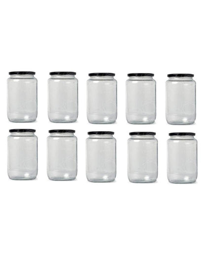 Clear Glass Storage Jar for Kitchen Essentials and Pantry Organization | 1000 ML | 4 x 8 inches