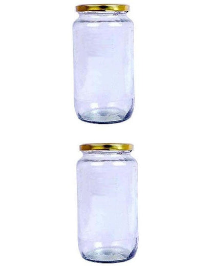 Clear Glass Storage Jar for Kitchen Essentials and Pantry Organization | 1000 ML | 4 x 8 inches