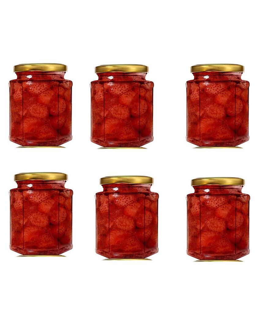 Medium Clear Glass Jar for Kitchen Storage and Organization | 400 ML | 4 x 5 inches