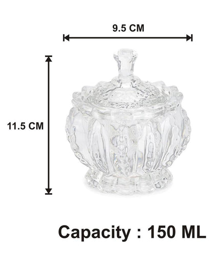 Clear Versatile Glass Jar for Storing Small Kitchen Essentials | 150 ML | 4 x 5 inches