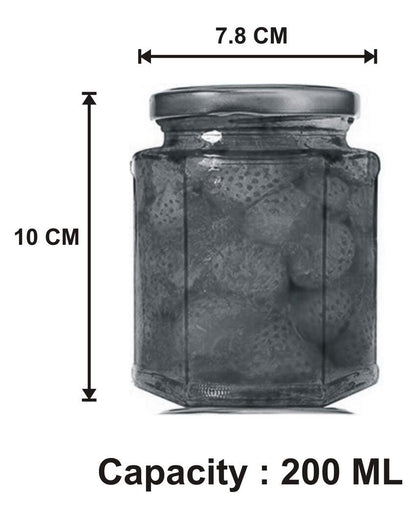 Medium Clear Glass Cookie Jar for Kitchen Storage | 200 ML | 4 x 4 inches