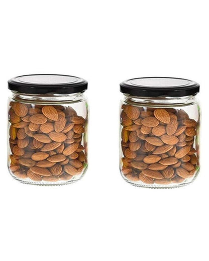 Versatile Clear Glass Cookie Jar for Kitchen and Home Use | 500 ML | 4 x 5 inches