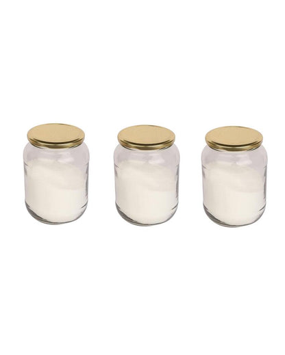 Sleek Clear Glass Cookie Jar for Kitchen Organization | 1000 ML | 4 x 8 inches