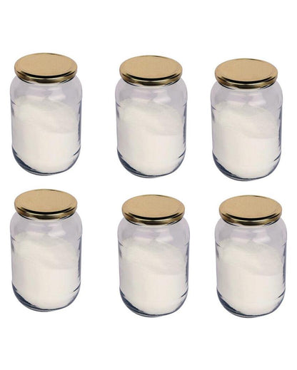 Sleek Clear Glass Cookie Jar for Kitchen Organization | 1000 ML | 4 x 8 inches