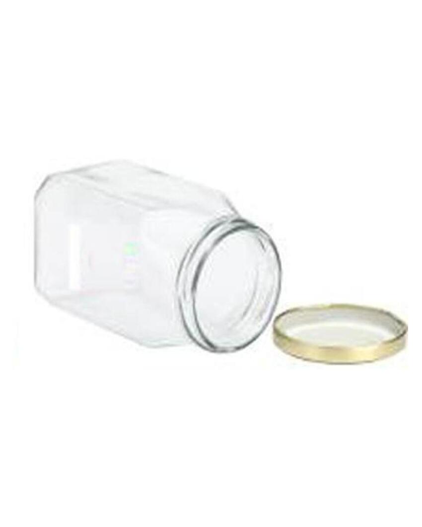 Stylish Clear Glass Cookie Jar for Kitchen and Pantry Needs | 200 ML | 3 x 4 inches