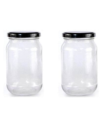 Sleek Clear Glass Cookie Jar for Efficient Home and Kitchen Use | 500 ML | 4 x 5 inches