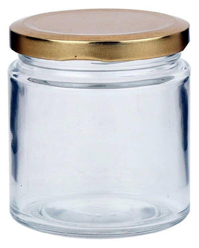 Stylish Clear Glass Cookie Jar for Kitchen Pantry Storage | 50 ML | 2 x 2 inches