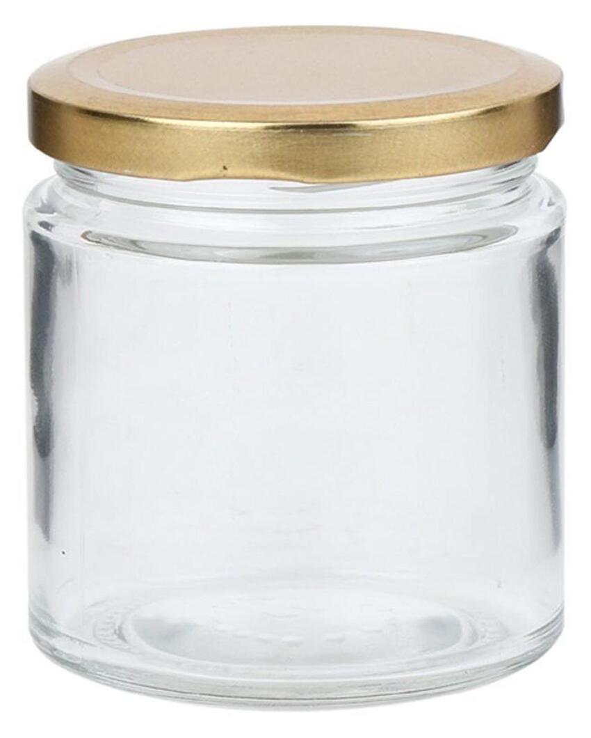 Stylish Clear Glass Cookie Jar for Kitchen Pantry Storage | 50 ML | 2 x 2 inches