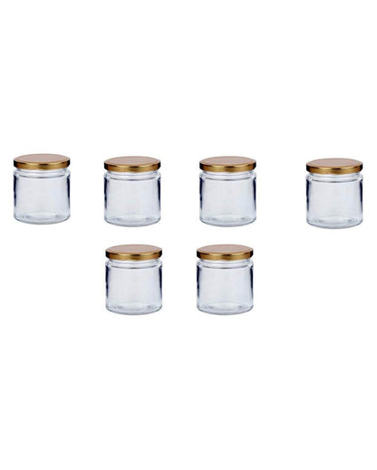 Stylish Clear Glass Cookie Jar for Kitchen Pantry Storage | 50 ML | 2 x 2 inches