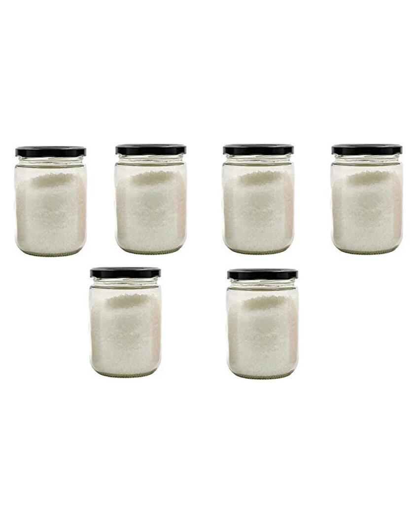 Compact Clear Glass Cookie Jar for Kitchen Storage Needs | 500 ML | 4 x 5 inches