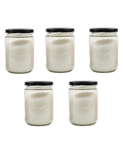 Compact Clear Glass Cookie Jar for Kitchen Storage Needs | 500 ML | 4 x 5 inches