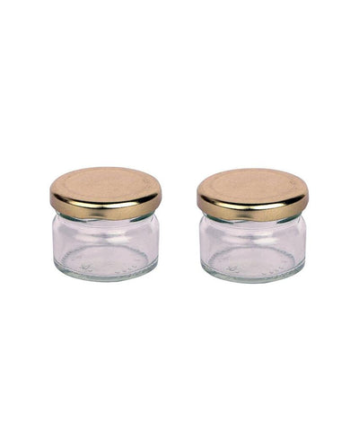 Stylish Clear Glass Cookie Jar for Kitchen Pantry Storage | 100 ML | 3 x 3 inches